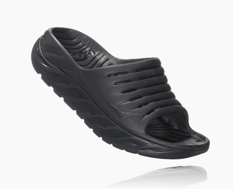 Hoka One One Ora Recovery - Women Slide - Black,Australia COU-043576